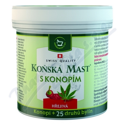 Koňská mast s konopím hřejivá 250ml