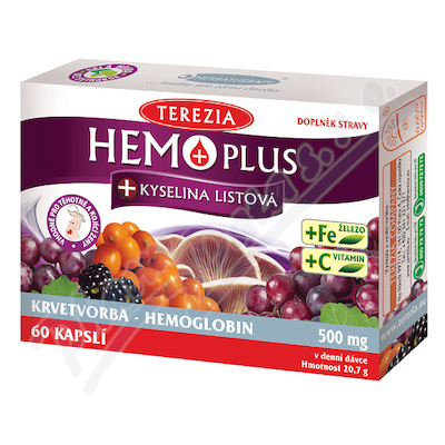 TEREZIA Hemoplus + kwas foliowy cps 60