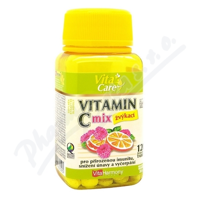 VitaHarmony Witamina C 100mg MIX 120 tab.do żucia