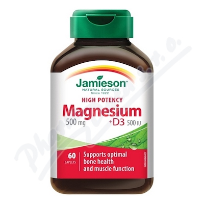 JAMIESON Magnez 500mg z witaminą D 500 IU tbl.60