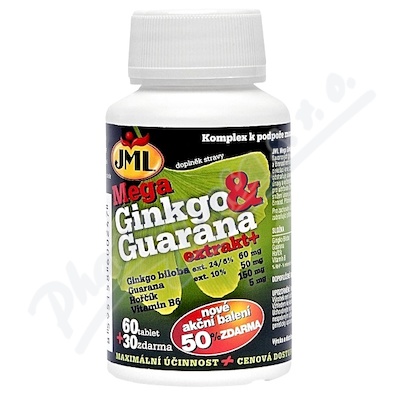 JML Mega Ginkgo Guarana+ tbl.60+30 gratis