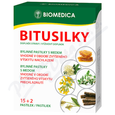 Bitusilky pastylki ziołowe z miodem 15+2