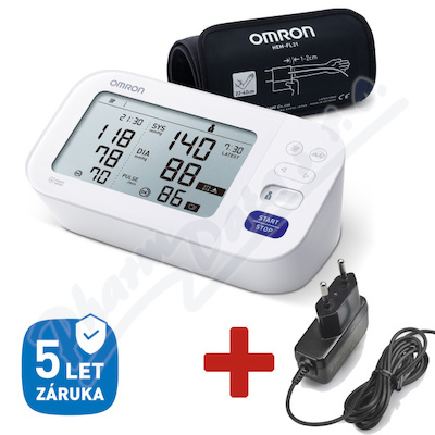 Tonometr dig.OMRON M6 Comfort AFib+ZDROJ 5let zár.