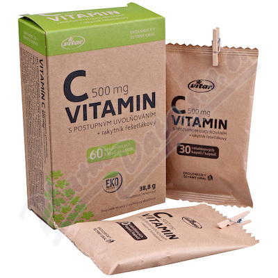 VITAR Witamina C 500 mg +rokitnik EKO cps.60