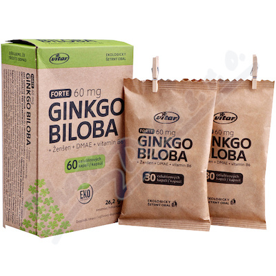 VITAR Ginkgo biloba 60mg +DMAE +wit.B6 EKO cps.60