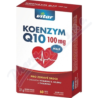 VITAR koenzym Q10 100mg + Se + wit.E + tiamina cps.60