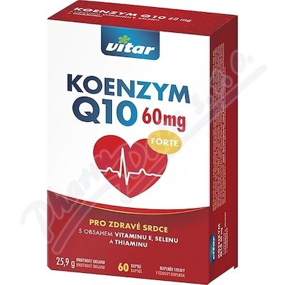 VITAR Koenzym Q10 60mg + Se + wit. E + tiamina cps 60