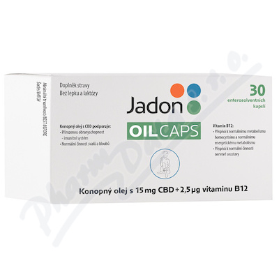 Jadon oil caps CBD s konop.olej.15mgCBD+B12 cps.30