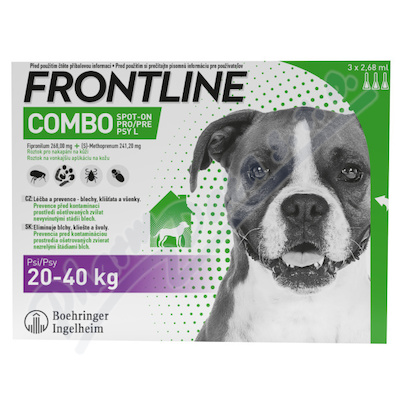 Frontline Combo Spot on Dog 20-40kg pipet.3x2.68ml