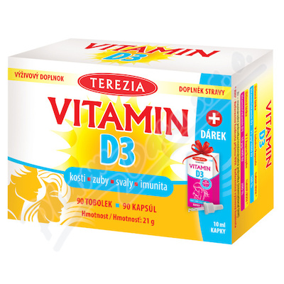 TEREZIA Vitamín D3 1000 IU tob.90+D3 400 IU 10ml