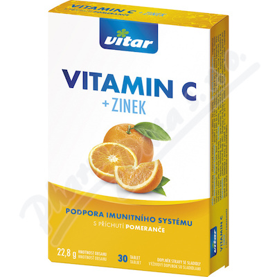 Vitar Vitamin C+zinek tbl.30