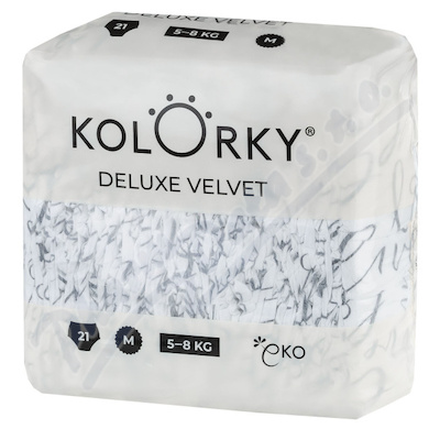 KOLORKY DELUXE VELVET jedn.eko plenky M 5-8kg 21ks