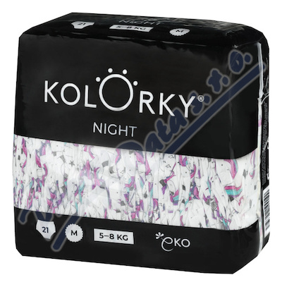 KOLORKY NIGHT jednor.noční eko plenky M 5-8kg 21ks