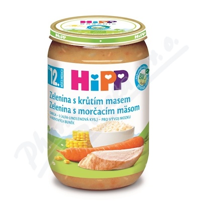 HiPP MENU BIO Zelenina s krůtím masem 220g