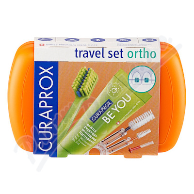 CURAPROX Travel set ORTHO oranžový