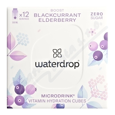 Waterdrop Boost Blackcurrant/Elderberry 12ks