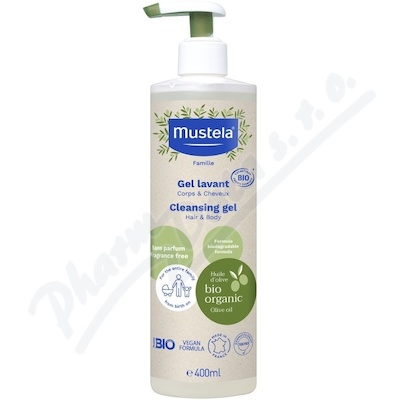 Mustela Mycí gel na tělo a vlasy BIO 400ml