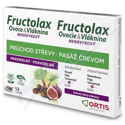 Fructolax Owoce&Błonnik kostki do żucia 12szt