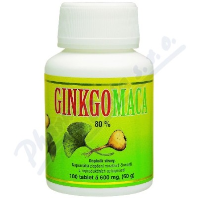 HEMANN Ginkgo maca tabletki ziołowe 100 tbl.á 600mg