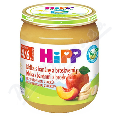 HiPP OWOCE BIO Jabłka z bananem i brzoskwinią 125g