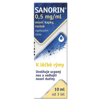 Sanorin 0,5mg/ml krople do nosa gtt 1x10ml