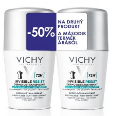 VICHY INVISIBLE Resist 72H Antyperspirant 2x50ml