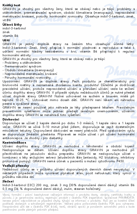 GRAV-IN zajście w ciąże-premen.syndr.-menopauza cps.120