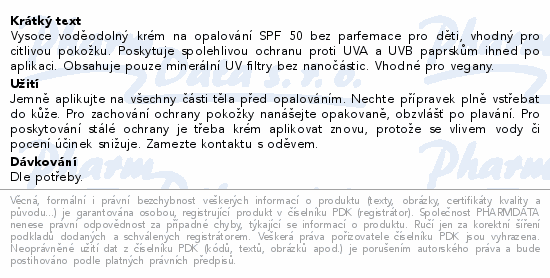 WELEDA Dětský krém na opalování SPF50 sensit.50ml