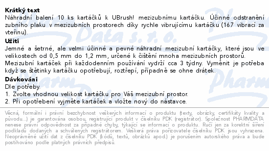 UBrush! mezizubní kartáček 0.8mm oranžový 10ks