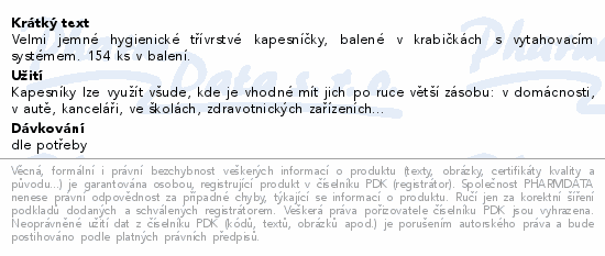 Kapesník papírový Royale Majesta 154ks 3 vrstvý