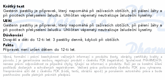 Rosen Gasterin pastylki 30szt