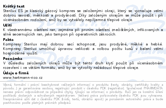 Gáza kompr.nest.Sterilux ES 7.5x7.5cm/100ks 17vl8v