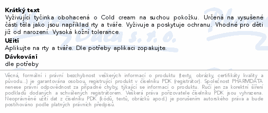 Mustela Vyživ.tyčinka obohac.Cold cr.9.2g inovace