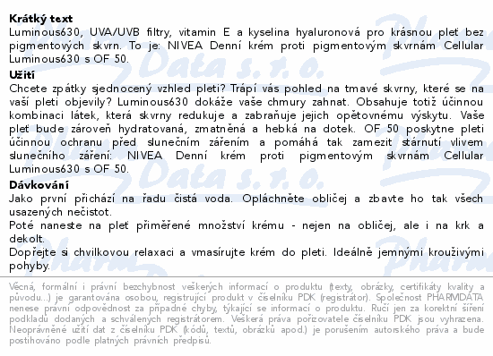 NIVEA CellularLuminous flu.anti.pig.OF50 40ml94410