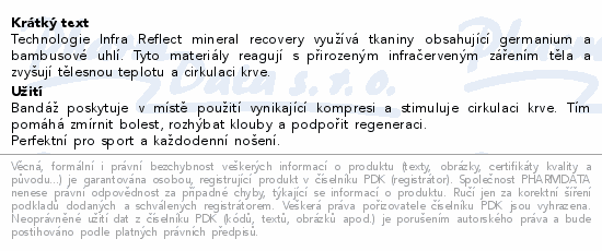 Pulsaar Active bandáž na koleno s bambus.uhl.vel.M