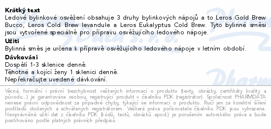 LEROS Ledové bylinkové osvěžení 3x20sáčků