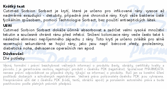 Cutimed Sorbion Sorbact 10x10cm krytí 10ks