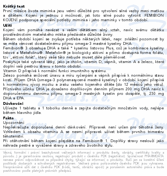 Femibion 3 Kojení tbl.56 + tob.56