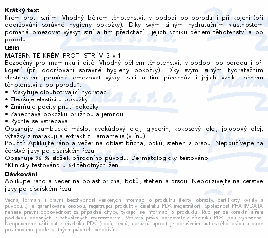 Mustela MATERNITÉ Krém proti striím 3v1 150ml