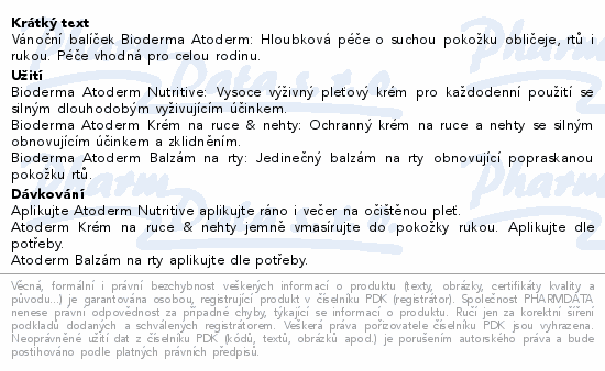 BIODERMA Atoderm pakiet upominkowy