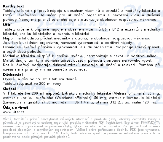 Revital Botanicals Spánek a uklidnění eff.tbl.20