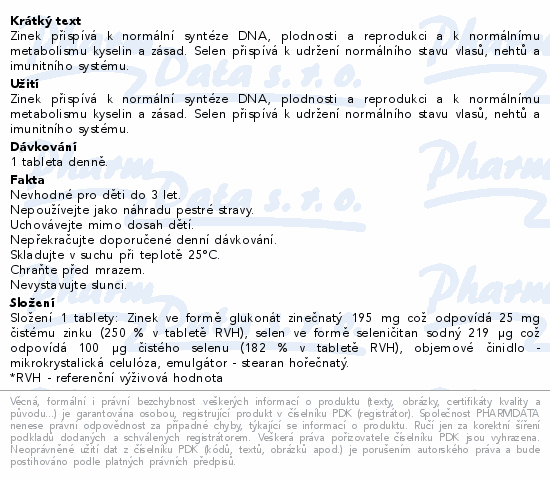 Edenpharma Zinek Selen forte cps.60