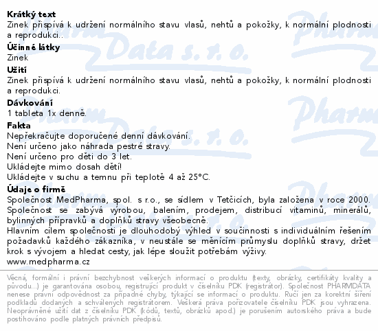 MedPharma Cynk 15mg tbl.107