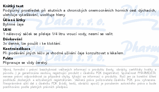 Bylinný čaj Průdušky galmed 20x1.5g