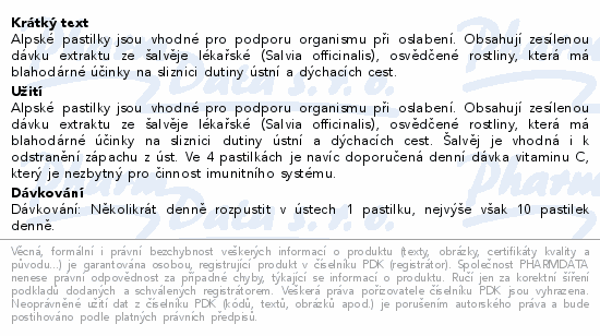 Cemio Alpejskie pastylki szałwia i witamina C pst.15+5